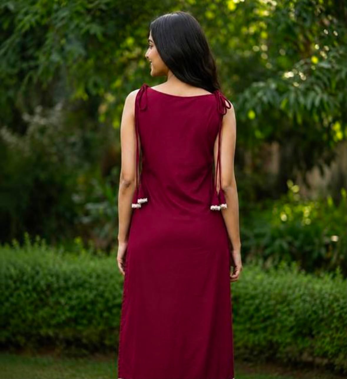Maroon Rayon Kurti | Wholesale Just at ₹3999 - Image 5